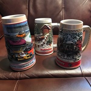 Budweiser beer steins